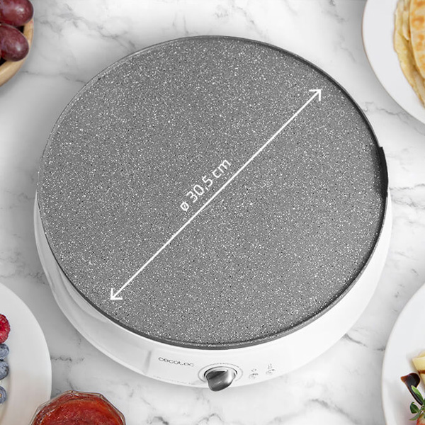 Crepe Maker Cecotec Fun Crepestone Twin 1200W White Grey